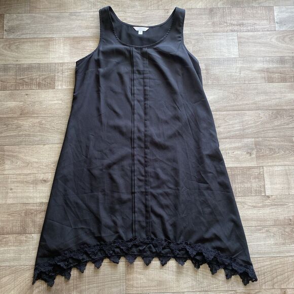 Charming Charlie Black & Lace Sleeveless Dress M Gothic Grunge - Picture 1 of 5